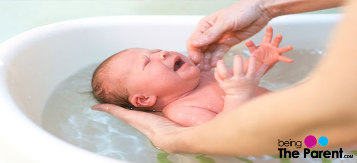 how to take baby bath