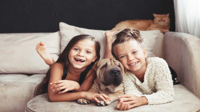 children-with-dog