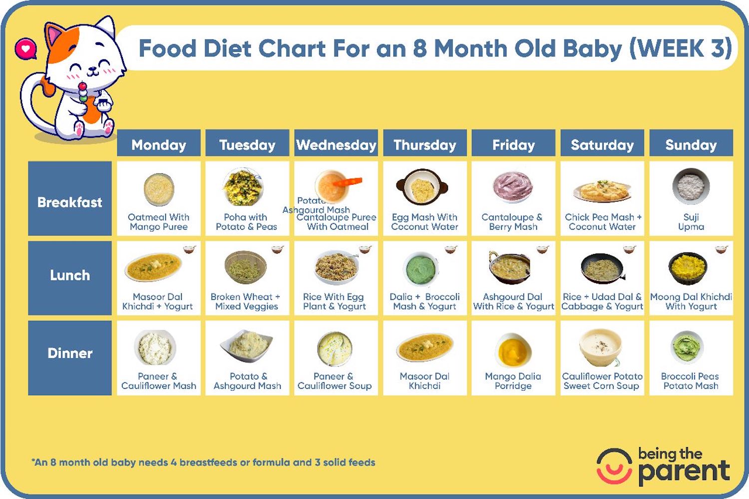 8 Month Baby Food – What to Give, What Not to Give and Sample Schedule ...