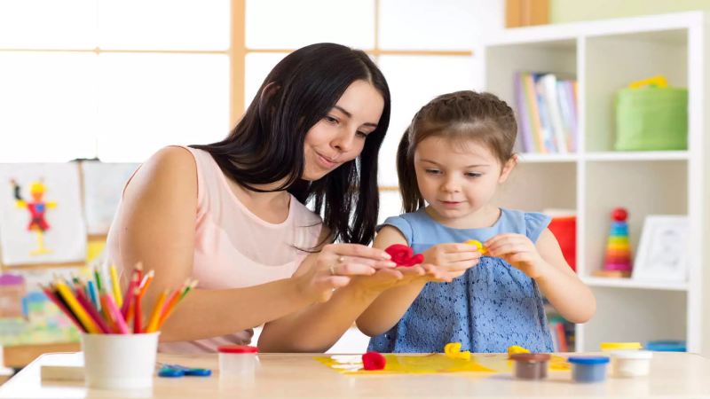 Play dough helps to improve social skills