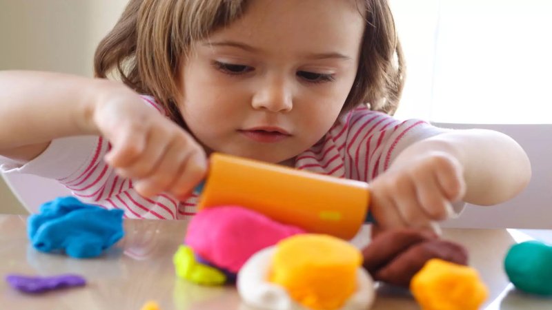 Supervise your toddler when they play with play dough