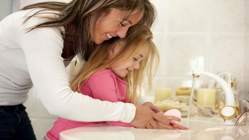 Teaching child Importance of hand washing