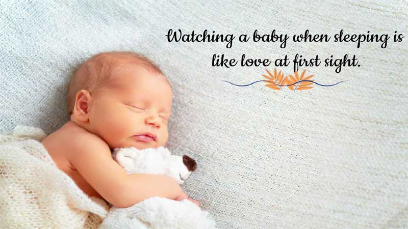 Sleeping quotes Cute baby 
