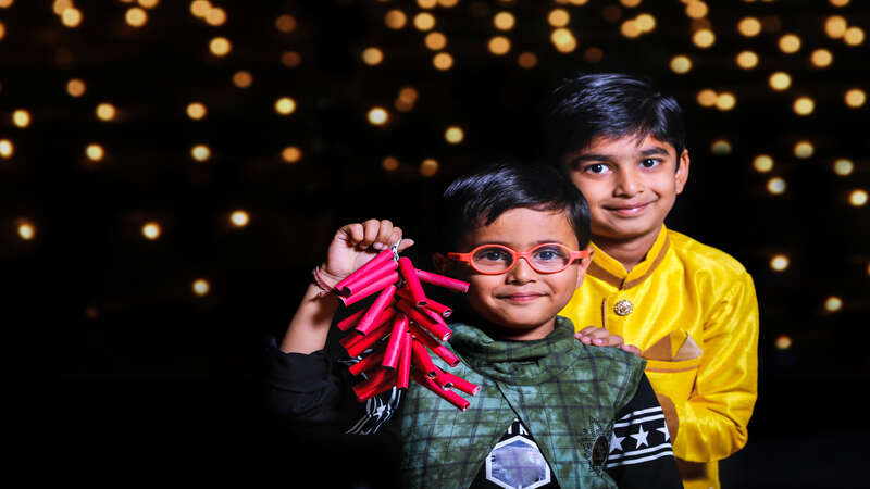 No Playing With Firecrackers to keep toddler safe on Diwali