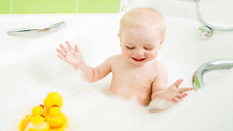 Involve baby in bathing rituals