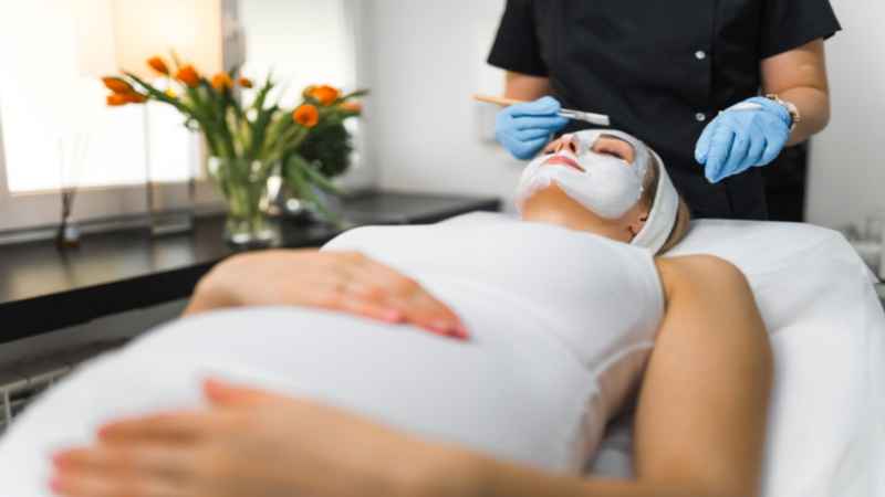 pregnant woman chemical peels and bleaches