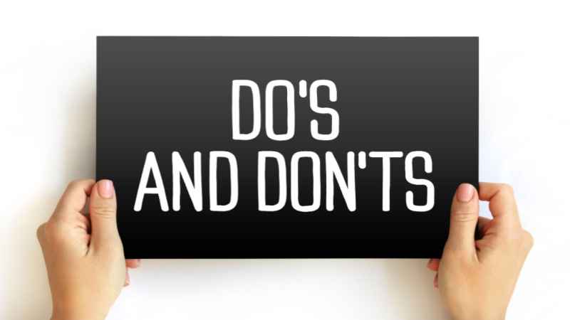 do and donts