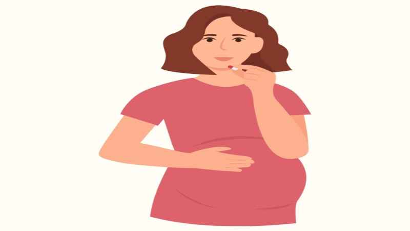 pregnant woman takes a L-Arginine